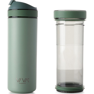 Viva Scandinavia Cestovný hrnček RECHARGE ANYTIME s čajový infuzérmäta 460 ml