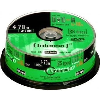 Intenso DVD-R 4,7GB 16x, cakebox, 25ks (DDM47INC5CX3)