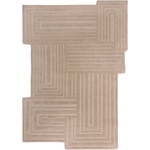 Flair Rugs Бежов ръчно изработен вълнен килим 160x230 cm Zen Rectangles - Flair Rugs (503119380227)