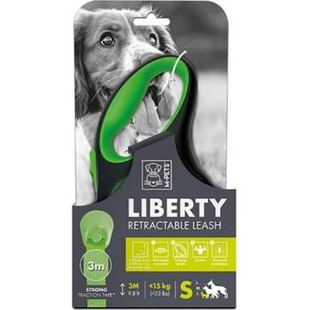 Mpets Liberty Green - Автоматичен повод - лента за куче, зелен - размер S - дължина 3 м, за кучета до 15 кг, Белгия - 10824399