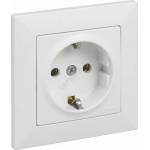 Legrand - Домашен контакт SCHUKO с рамка SUNO 250V бял (LR0117A)