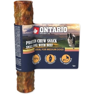 ONTARIO Protein говеждо лакомство, дъвчаща ролка малка 12, 7см, Medium (214-56051)