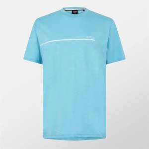 Boss Тениска Boss Mens BOSS Bodywear Short Sleeve Soft Knit T-Shirt (Stormfish) - Aqua 455