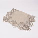  Тишлайфер за маса в бежов цвят с дантела 40/88