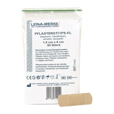 LEINA Náplasti elastické v barvě kůže 1,9 cm x 6 cm