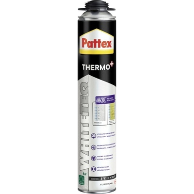 Izolační nízkoexpanzní pistolová pěna Pattex WhiteTeq 750 ml