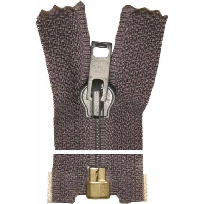 Plastový zip, dělitelný - 65cm - tmavě šedý - Koh-i-noor - BALENÍ 10 ks