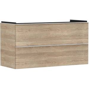 Hansgrohe Xelu Q - Шкафче за умивалник, 63x118x50 см, 2 чекмеджета, естествен дъб/матово бяло 54037700 (54037700)