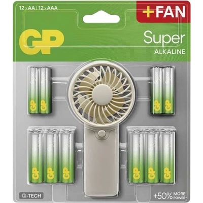 GP Batteries B0161M Super AA 12pcs + AAA 12pcs батерии + вентилатор (B0161M)