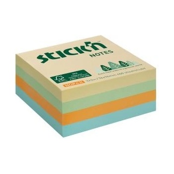 Samolepiaca kocka 76x76mm lúčny mix pastelových farieb 400 lístkov