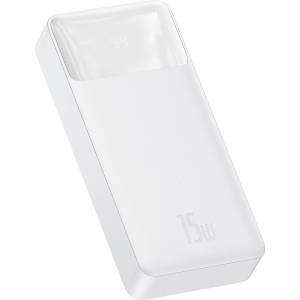 Baseus Външна батерия Baseus Bipow PPBD050102 20000mAh 15W бял + USB-A - Micro USB кабел 0.25m бял (PPBD050102_VZ)