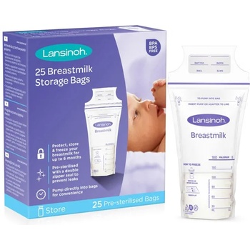 Image 1 of Lansinoh Пликчета за съхранение на кърма Lansinoh, 25 броя (L-1010)