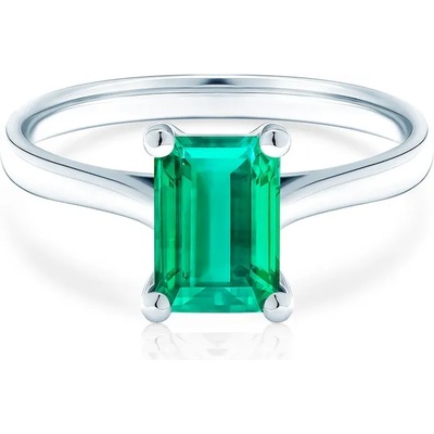 SAVICKI Годежен пръстен Savicki : бяло злато, смарагд