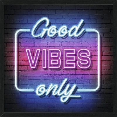 Obraz v rámu slim Scandic Good Vibes Only 53x53cm