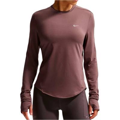 Nike Дамска тениска Nike Women's Swift DF UV Long-Sleeve Crew Running Top Running shirt - Tattoo / Reflective Silver (916-4637-0413)