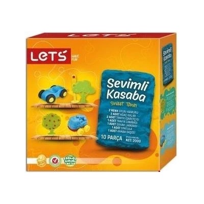 LET'S Пластилин 2 цвята + форми Let's L-8442