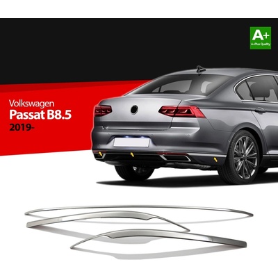 Nerez lišty hornej hrany zadného nárazníka VW Passat B8,5 2019+ 3 ks