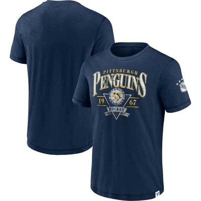 Fanatics Mens True Classics Cotton Slub Elevated Tee Pittsburgh Penguins