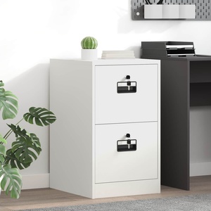 vidaXL Кабинет за файлове с чекмедже Бяло 44 x 50 x 74, 5 см (891597)