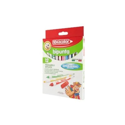 Fibracolor Флумастери Bipunta 12 цвята