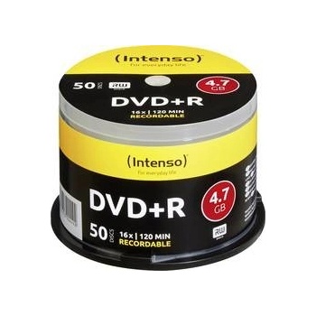 Intenso DVD+R 4,7GB 16x, cakebox, 50ks (4111155)