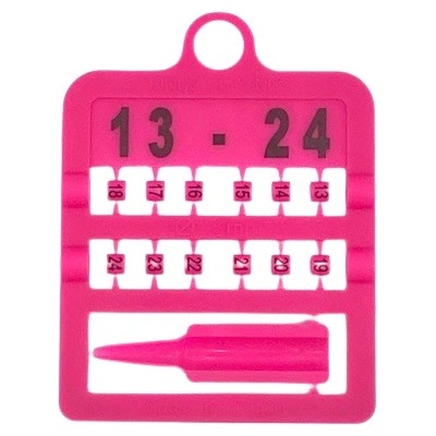 E-Z Split Ring Kroužky číselné, 3 mm/ růžové 13-24