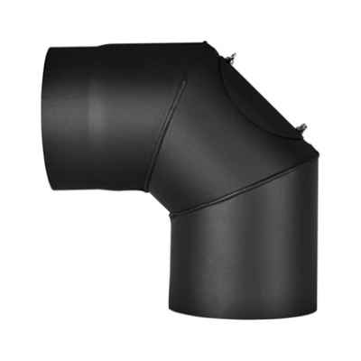 STAHL SYSTEM Dymové koleno 90° s revíznym otvorom, ø160mm, hr. mat. 2mm KS160/90
