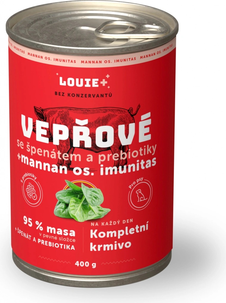 Louie Bravčové so špenátom a prebiotiká 400 g Louie Bravčové so špenátom a prebiotiká 400 g