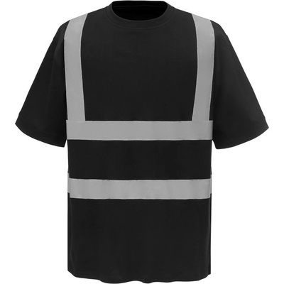 Yoko tričko HVJ410 Hi-Vis krátký rukáv výstražné black XL