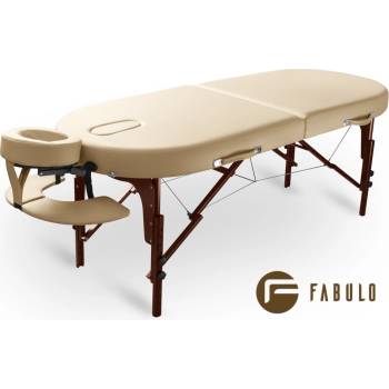 Fabulo USA Dřevěný masážní stůl Fabulo DIABLO Oval Set 192 x 76 cm krémová 192 x 76 cm