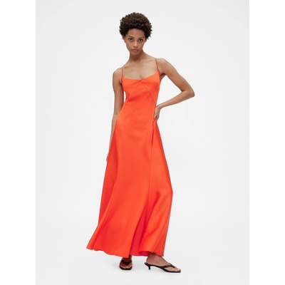 Saténové šaty GapStudio by Zac Posen Oranžová