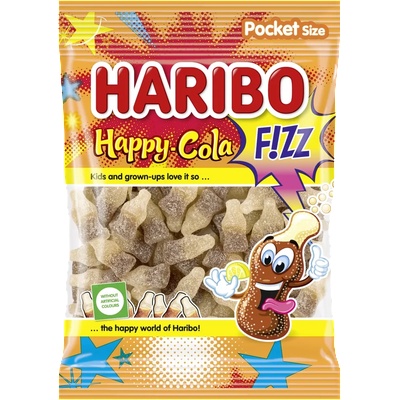 HARIBO Happy Cola Fizz кисело желе с вкус на плодове и кола 80гр