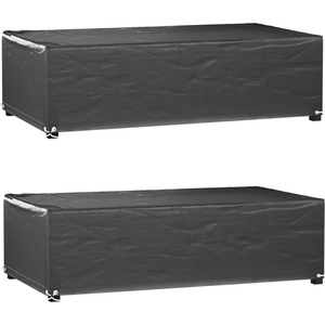 vidaXL Калъф за градинска мебел 2 бр 8 капси 125x70x35 см правоъгълни (3155340)