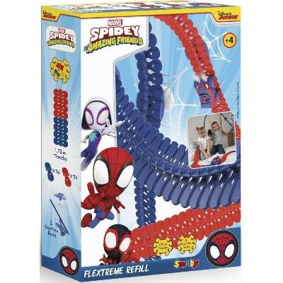 Flextrem Náhradní díly k flexibilní autodráze Spidey Marvel Refill Smoby 72 dílů 1,72 metrů od 4 let