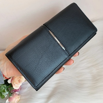 Image 1 of Естествена кожа Портмоне Черно - Модел 407-10