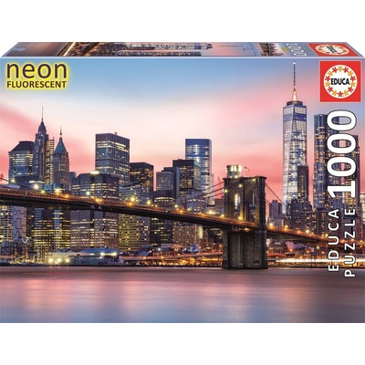 Educa Edu19269 Бруклинския мост, неон - пъзел 1000 части (edu19269)