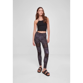 Urban Classics Дамски клин в черен цвят Urban Classics Ladies AOP LeggingsUB-TB4005-01709 - Черен, размер XXL