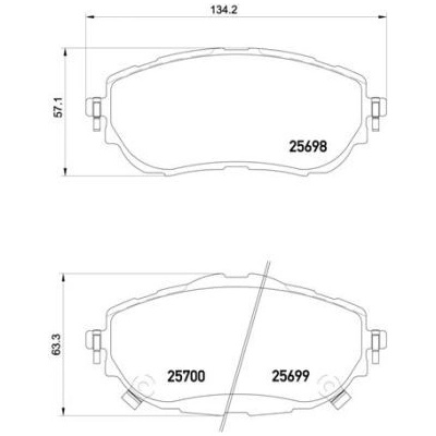 BREMBO Sada brzdových platničiek kotúčovej brzdy P83150