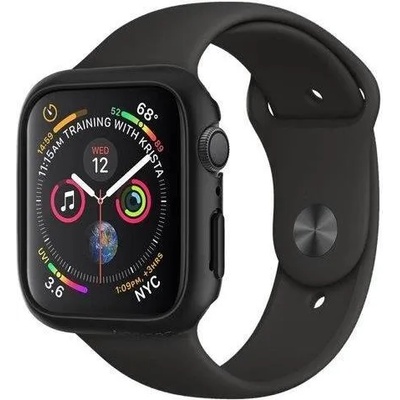 Spigen Противоударен Калъф за Apple Watch SE/ 6/ 5/ 4 40 mm, Spigen Thin Fit Case, Черен (062CS24484)