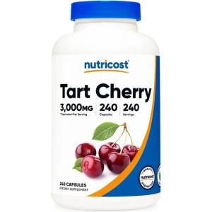 Nutricost Вишна - при подагра и ставни проблеми, антиоксидант, 300 mg, 240 капсули (67022 (236101) NC)