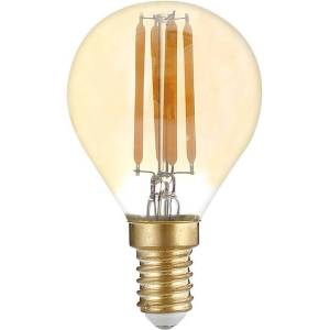 OPTONICA Led КРУШКА g45 4w 400lm e14 175-265v 2700k ФИЛАМЕНТ golden glass ДИМИРАЩА (1418)