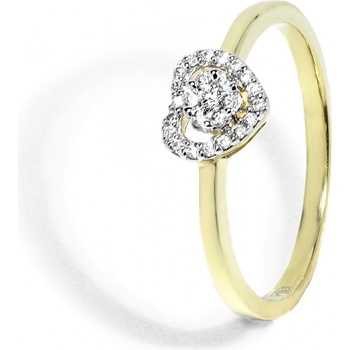 Blink-Blink Jedinečný diamantový prsteň v tvare srdca 1522ZDG