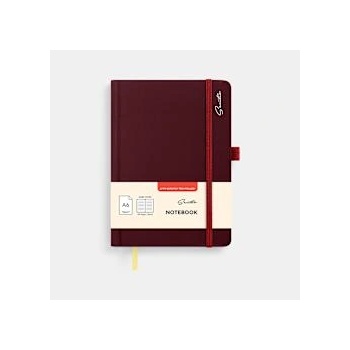 Sentio Бележник с ластик А6 96 листа Cherry Red
