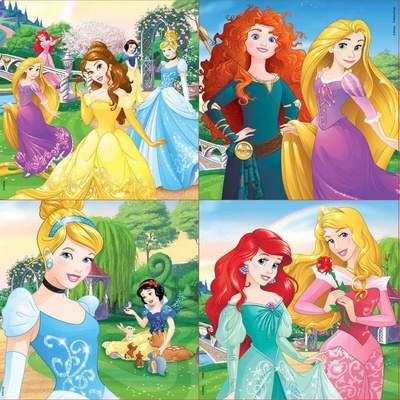 Educa v kufříku Disney princezny 4v1 12,16,20,25 dielov