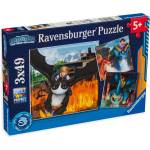 Ravensburger Пъзел Ravensburger от 3 x 49 части - Дракони: 9 -те свята (5688) - baby