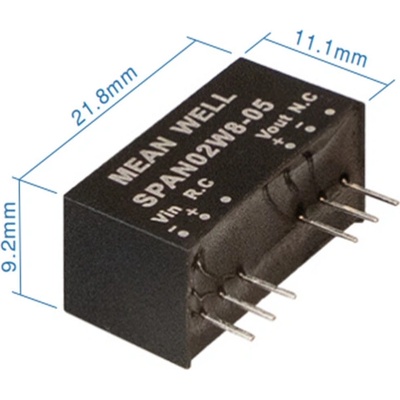 Mean Well SPAN02W8-12 Měnič DC/DC modulový 1W 12V