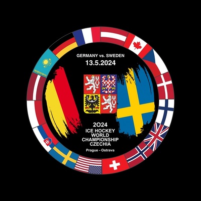FansArena Puk Ice Hockey World Championship Czechia MS 2024 Dueling 13.5.2024 Germany vs. Sweden