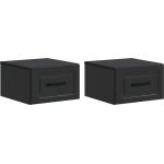 vidaXL Спален шкаф с монтаж на стена 2 бр. Черно 34, 5 x 33 x 20 см (899278)