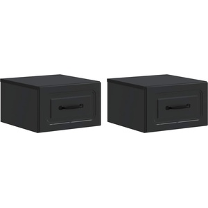 vidaXL Спален шкаф с монтаж на стена 2 бр. Черно 34, 5 x 33 x 20 см (899278)