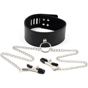 Toyz4Lovers BDSM нашийник с щипки за зърна Toyz4Lovers